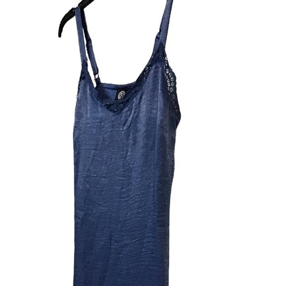 Spaghetti Strung Summer Flowy Boho Relaxed Fit Bobeau Maxi Dress Blue Size XS - Picture 3 of 12